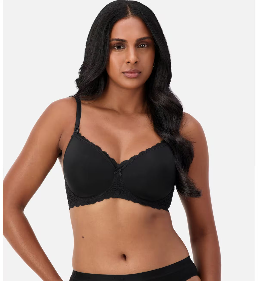 capri lingerie sleepwear & swimwear launceston tasmania Triumph Gorgeous Mamabel Mama Lace Black / Ivory Nursing / Maternity Bra