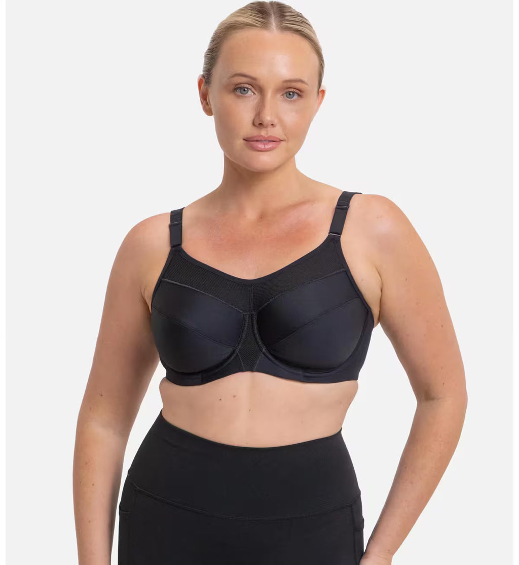 capri lingerie sleepwear & swimwear launceston tasmania Triumph Fig Pink / Black Triaction Ultra Sports Bra