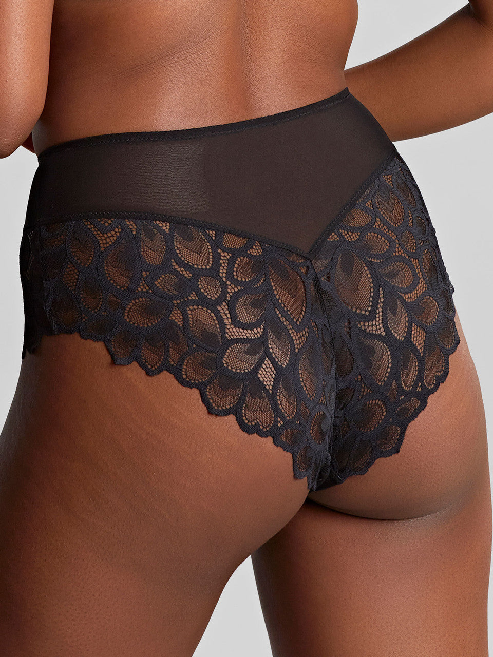 Capri Lingerie Sleepwear and Swimwear Launceston, Tasmania Panache Allure Black Deep Brief