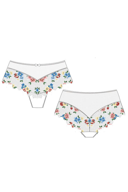 Panache Allure Ivory / Black / Green / Bloom Deep Brief