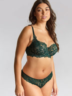 Panache Allure Forest Green Bra Capri Launceston Lingerie sleepwear & Swimwear