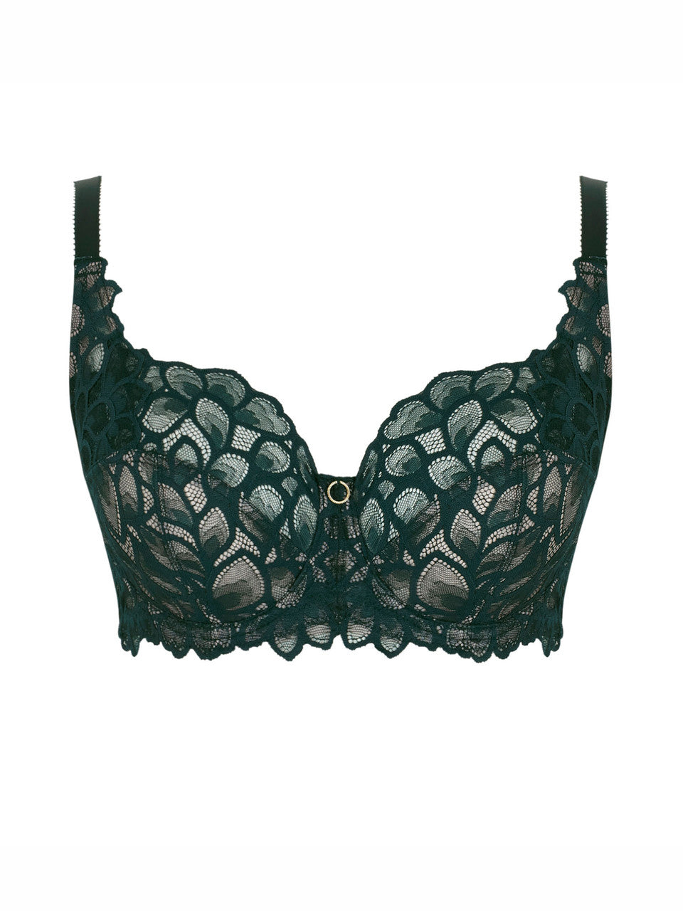 Panache Allure Forest Green Bra Capri Launceston Lingerie sleepwear & Swimwear