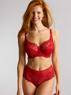 Panache Allure True Red lace Bra Capri Lingerie, Sleepwear & Swimwear Launceston Tasmania