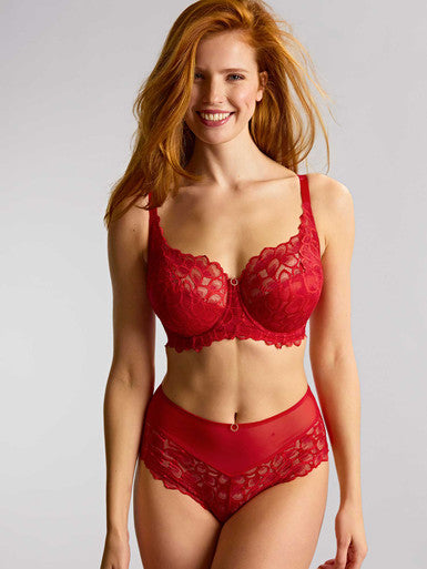 Panache Allure True Red lace Bra Capri Lingerie, Sleepwear & Swimwear Launceston Tasmania