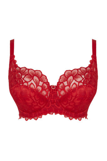 Panache Allure True Red lace Bra Capri Lingerie, Sleepwear & Swimwear Launceston Tasmania