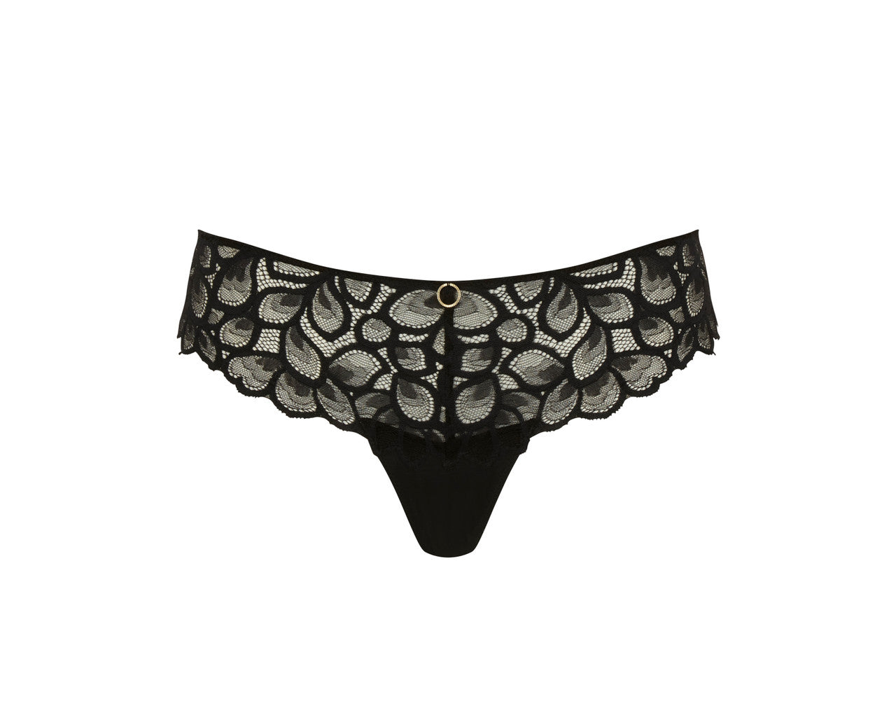 Panache Allure Black / Ivory Thong Brief