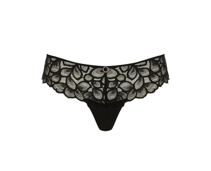 Panache Allure Black / Ivory Thong Brief