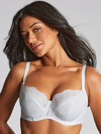 Panache Charlotte Balcony Anglaise White Bra