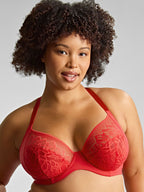 Sculptresse Sophia Plunge Red Full Cup Bra