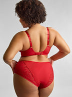 Sculptresse Sophia Plunge Red Full Cup Bra