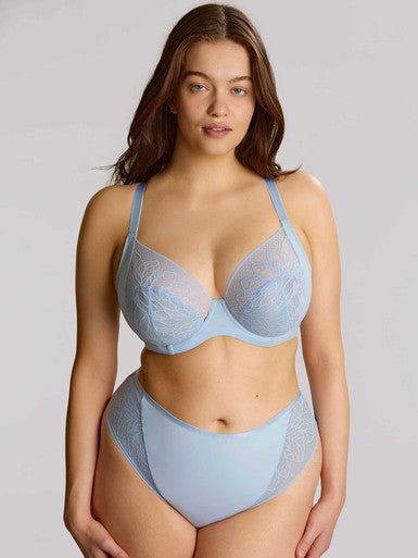 Capri Lingerie, Sleepwear & Swimwear Launceston, Tasmania Sculptresse Sophia Dusky Blue Plunge Bra 5