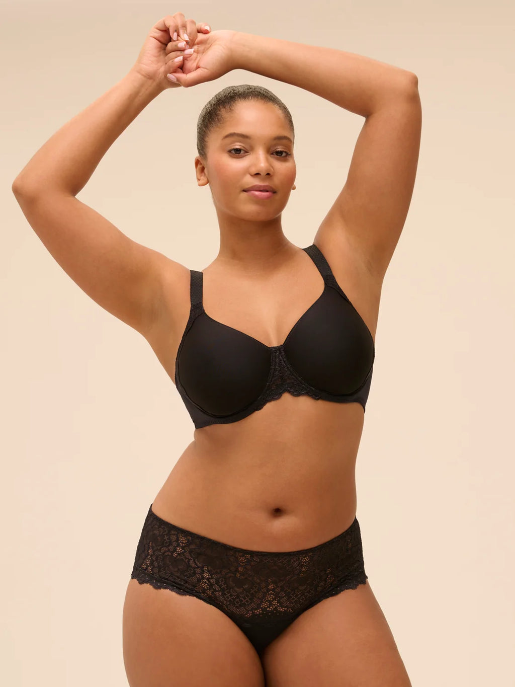 Simone Perele Caresse Rigid Seamless Black Bra