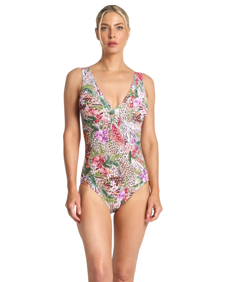 Jantzen Lilymaze Deep Vee Swimsuit