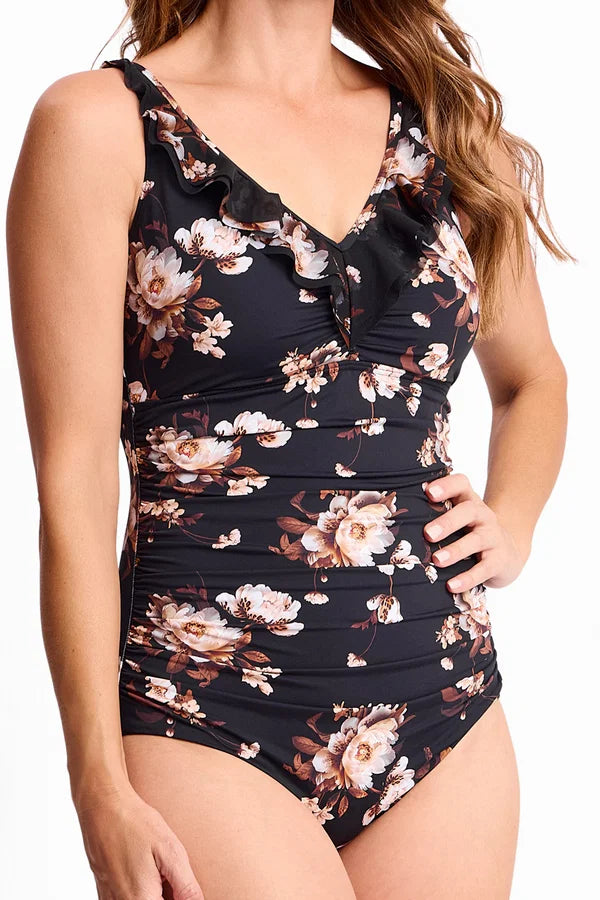 Capri Lingerie Sleepwear & Swimwear Launceston Tasmania Jantzen Hartland Mesh Frill Swimsuit