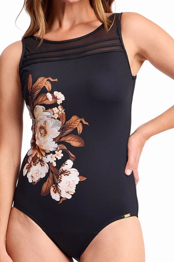 Capri Lingerie Sleepwear & Swimwear Launceston Tasmania Jantzen Hartland Mesh High Neck Mastectomy Swimsuit