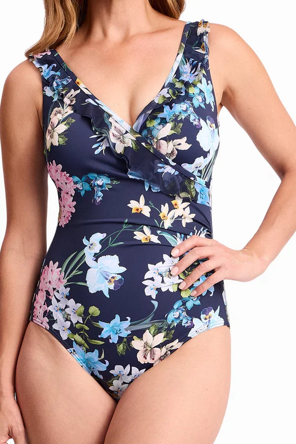 Capri Lingerie, Sleepwear & Swimwear Launceston, Tasmania Jantzen Aster Navy  One piece swimsuit togs