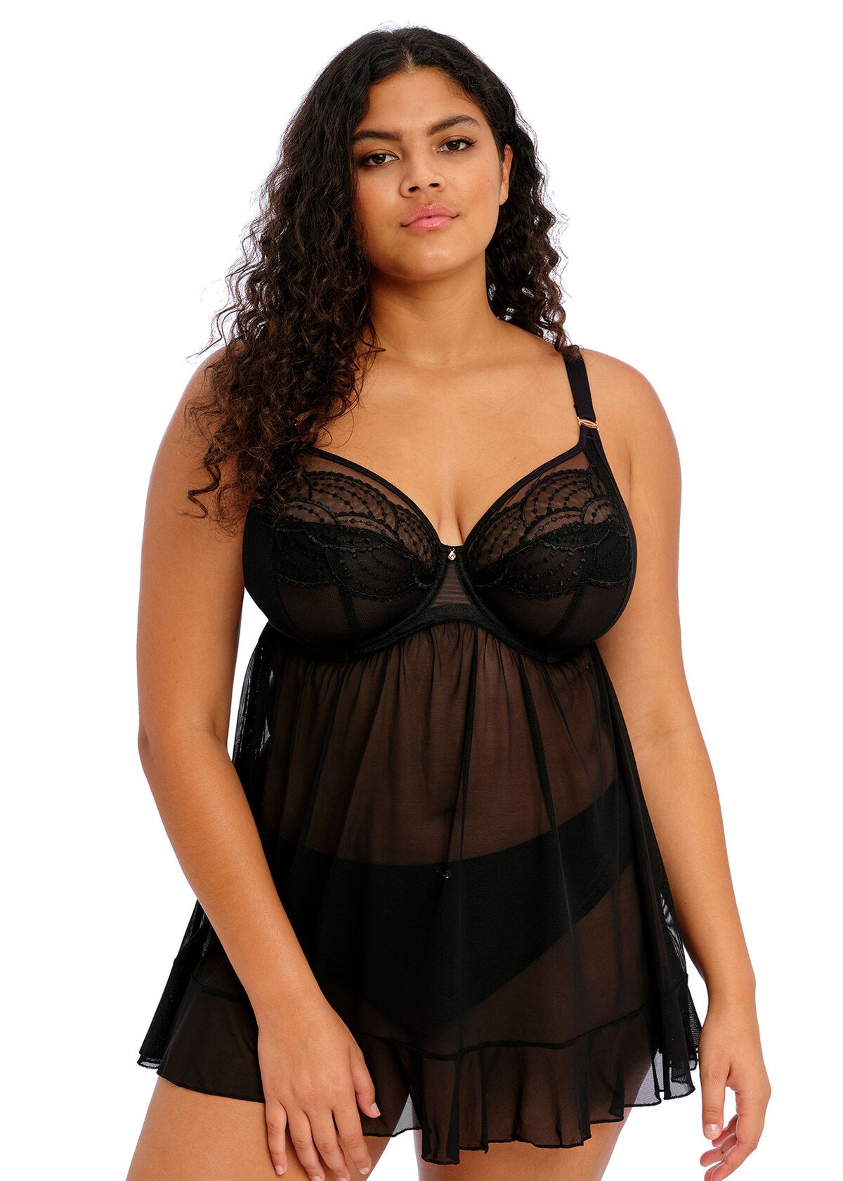 Capri Lingerie, Sleepwear & Swimwear Launceston Tasmania Elomi Priya Black Babydoll