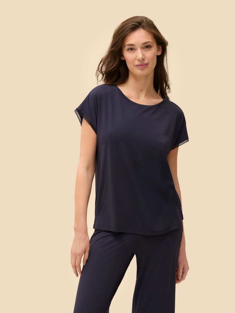 Simone Perele Aurore EcoVero Black T-shirt top