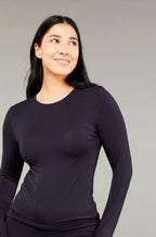 Tani High Neck French Navy Long Sleeve