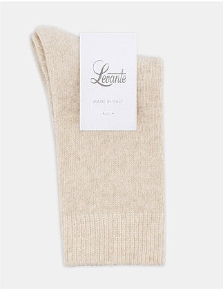 Levante Pina Crew Chai Wool Cashmere Socks