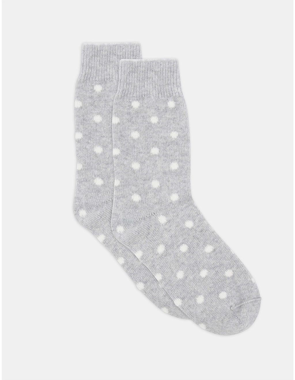 Levante Gigi Spot Crew Grey Cotton Socks