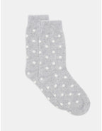 Levante Gigi Spot Crew Grey Cotton Socks