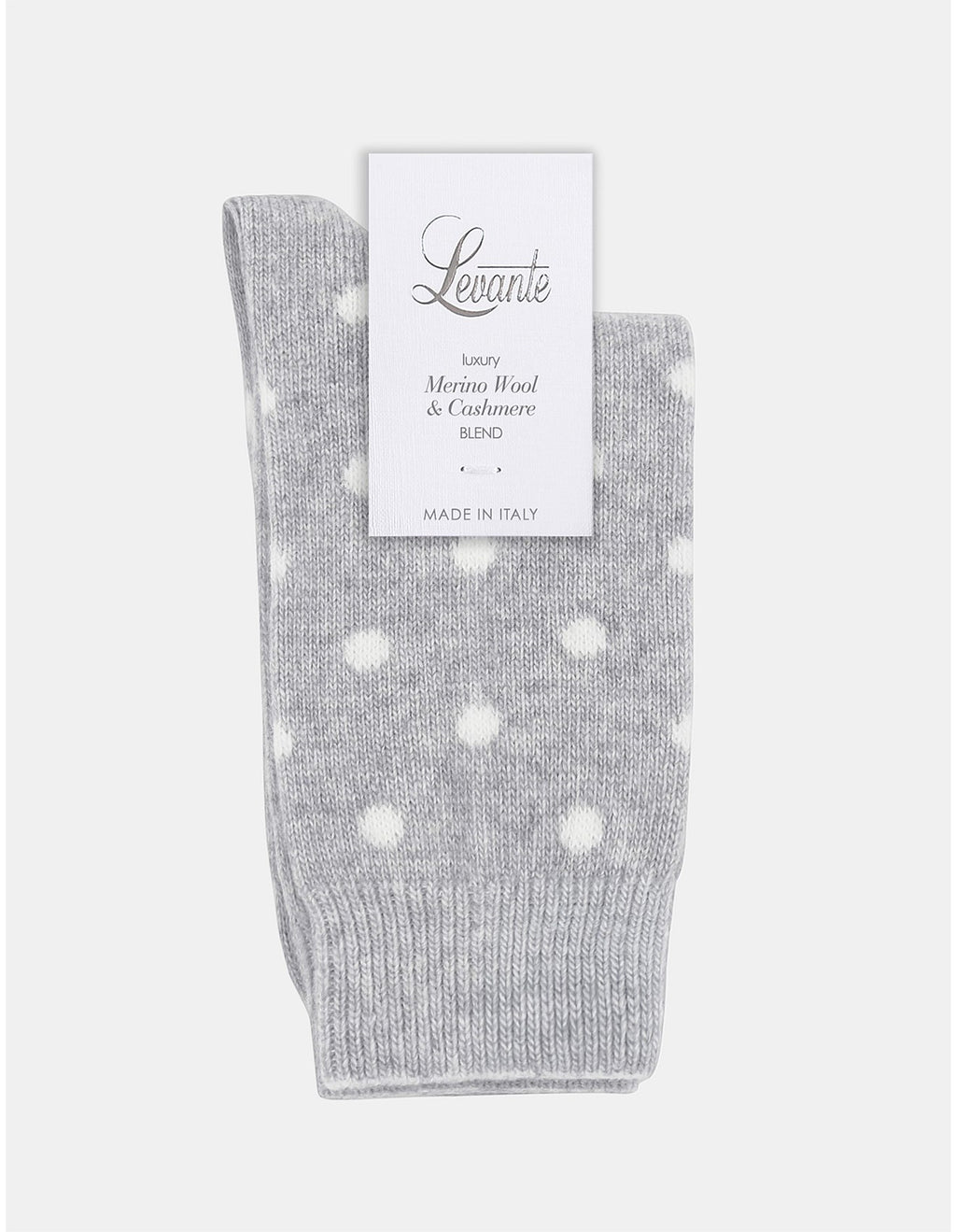 Levante Gigi Spot Crew Grey Cotton Socks