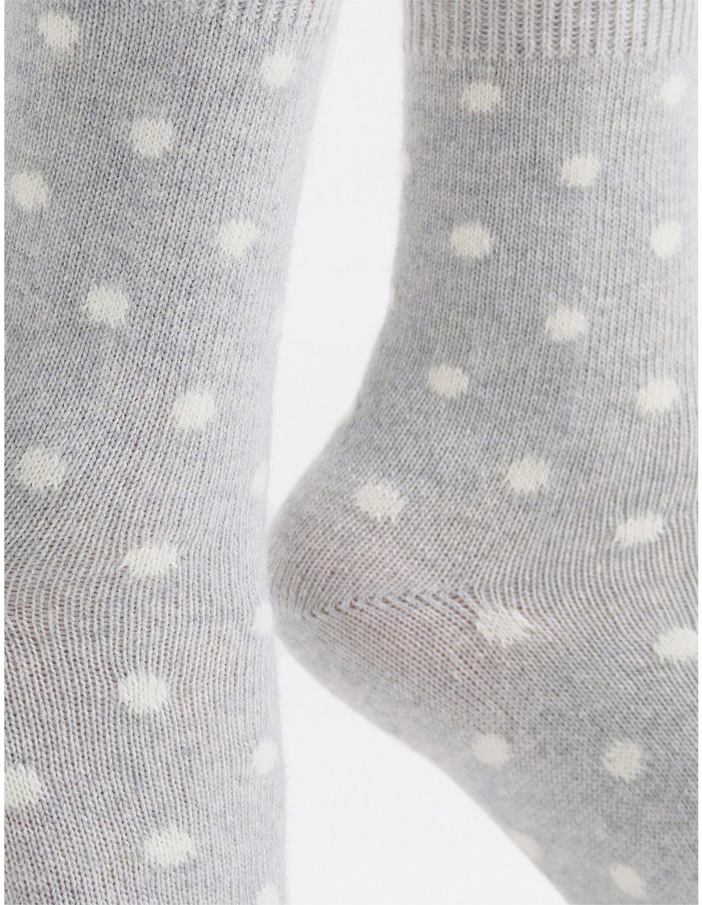 Levante Gigi Spot Crew Grey Cotton Socks