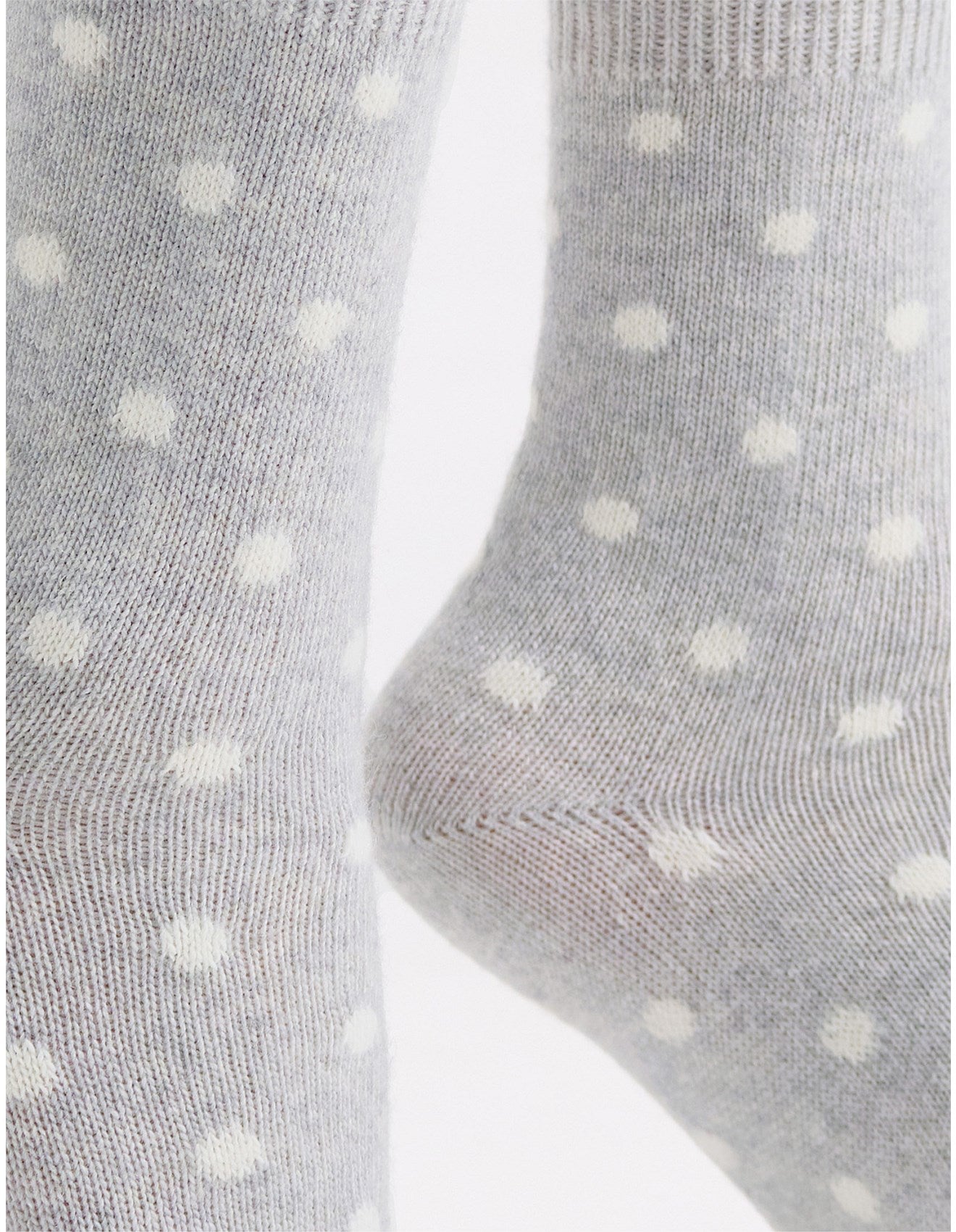 Levante Gigi Spot Crew Grey Cotton Socks