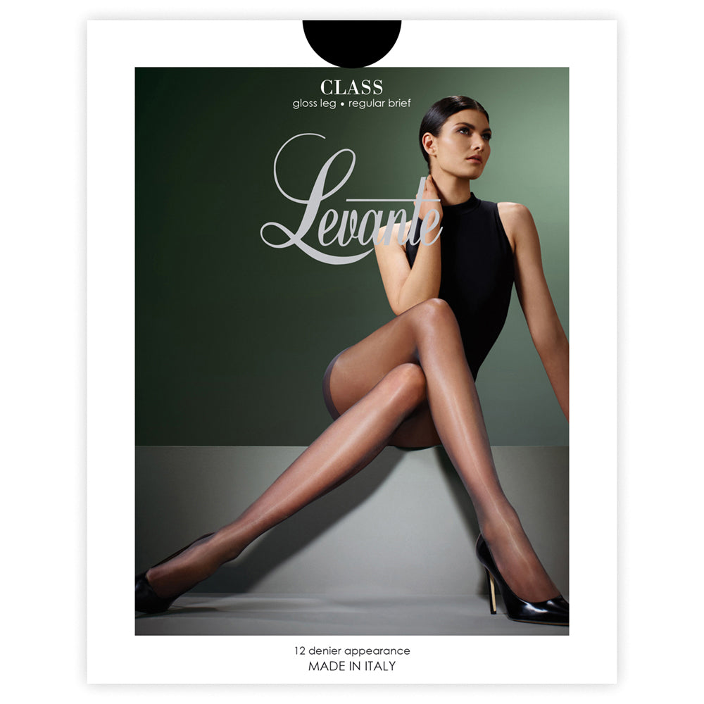 Levante Class Gloss Leg Black Stockings