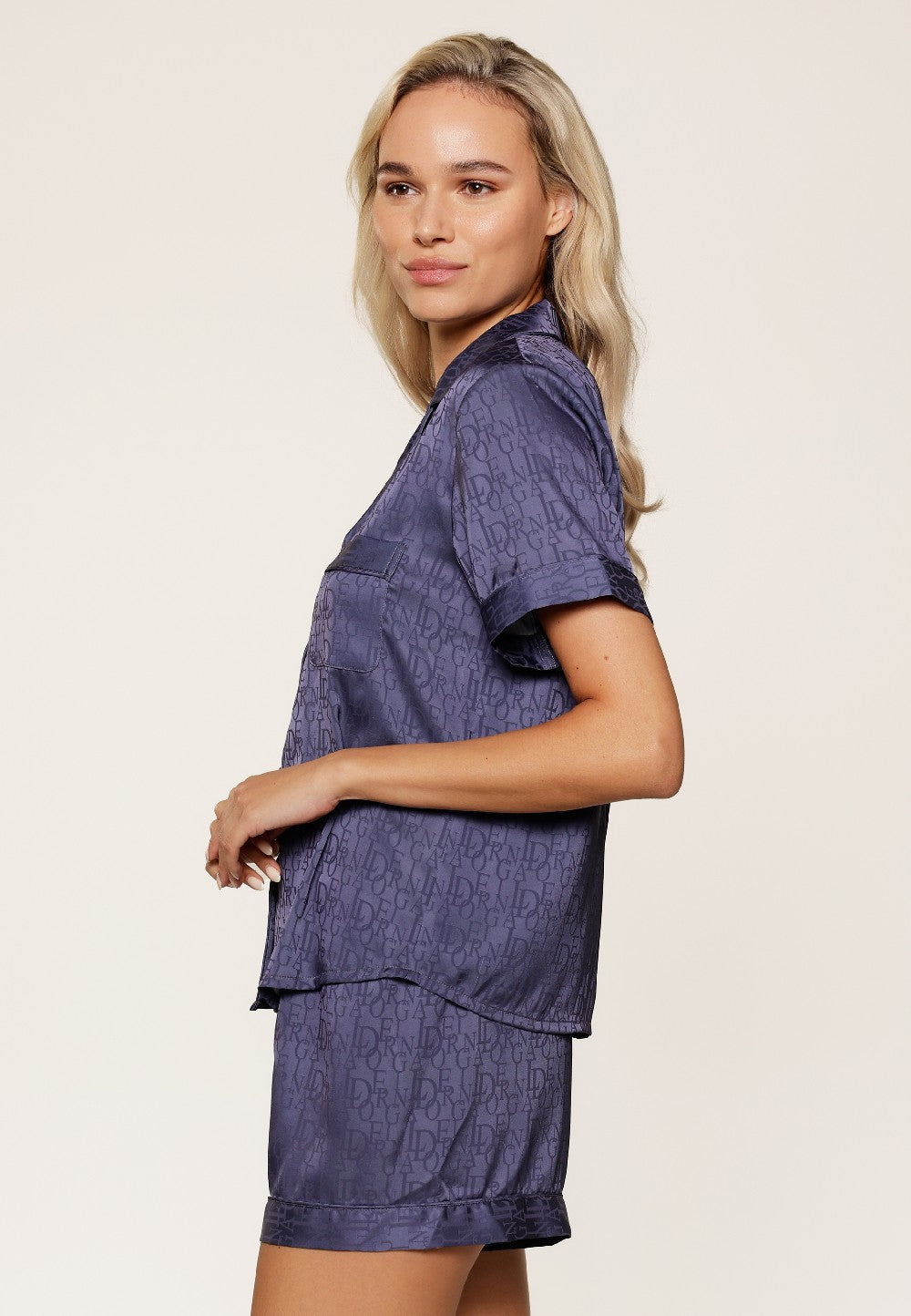 Lingadore Short Pyjama Set Dark Denim