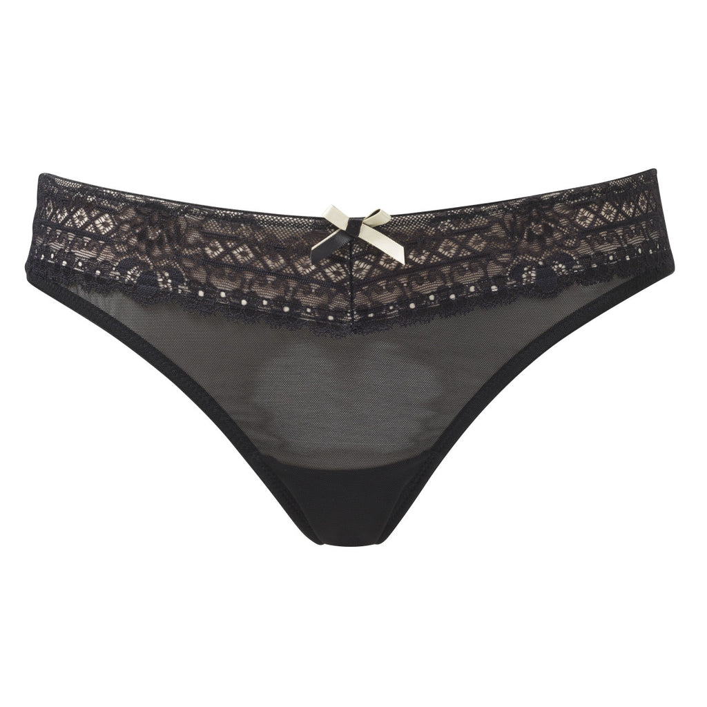 Capri Lingerie, Sleepwear & Swimwear Launceston Tasmania Panache Sophie Black Brief Thong G-string 3