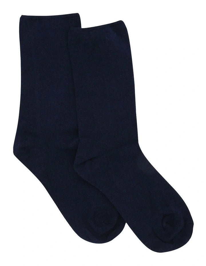 Levante Comfort Top Navy Cotton Socks