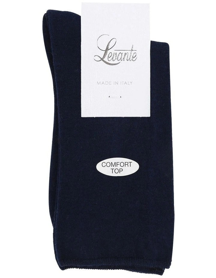 Levante Comfort Top Navy Cotton Socks