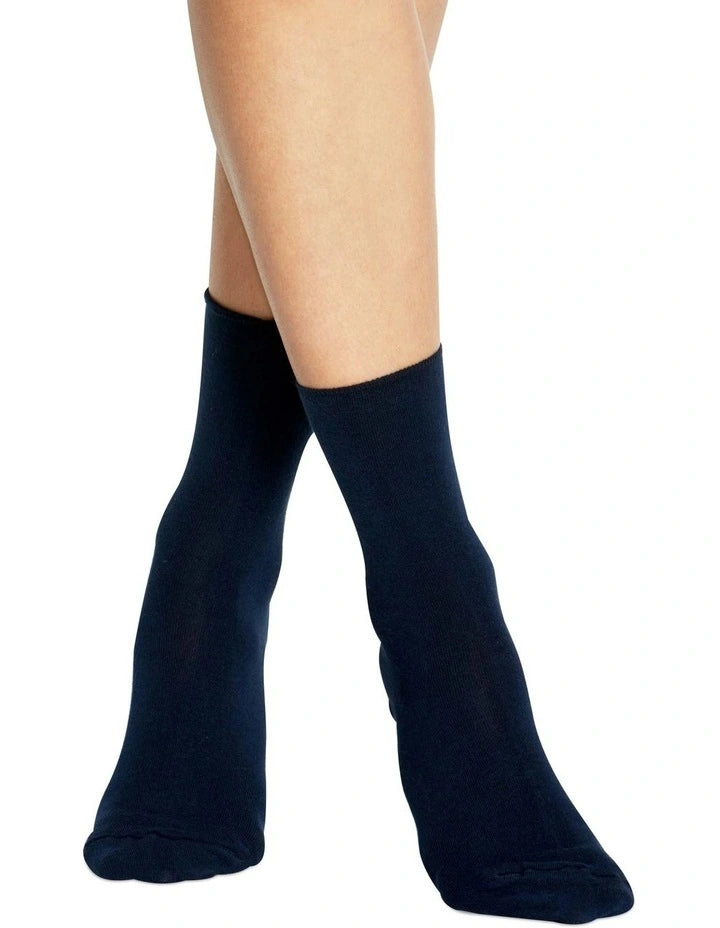 Levante Comfort Top Navy Cotton Socks