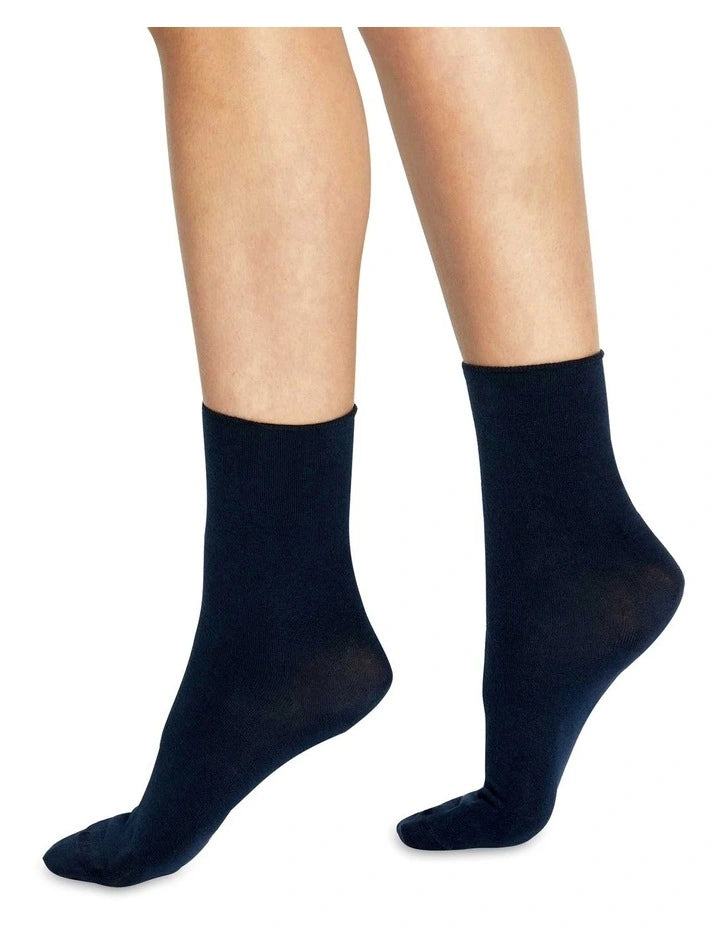 Levante Comfort Top Navy Cotton Socks