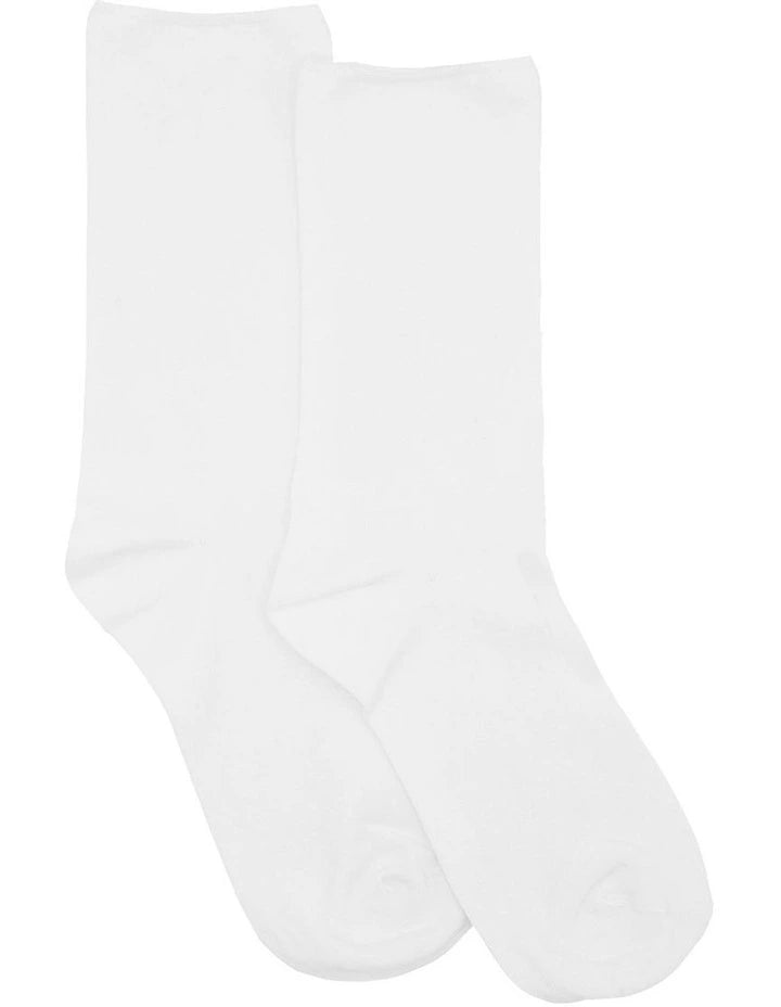 Levante Comfort Top White Cotton Socks