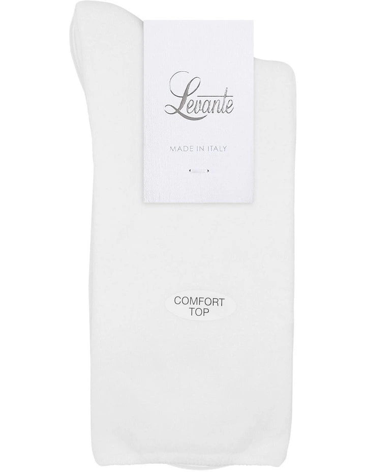 Levante Comfort Top White Cotton Socks