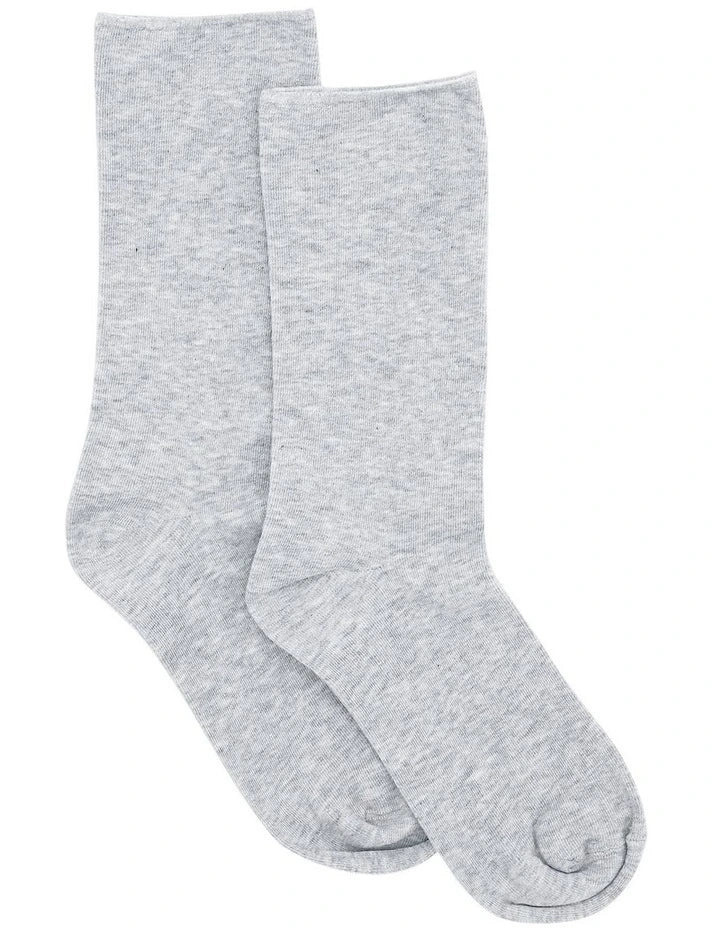 Levante Comfort Top Grey Cotton Socks