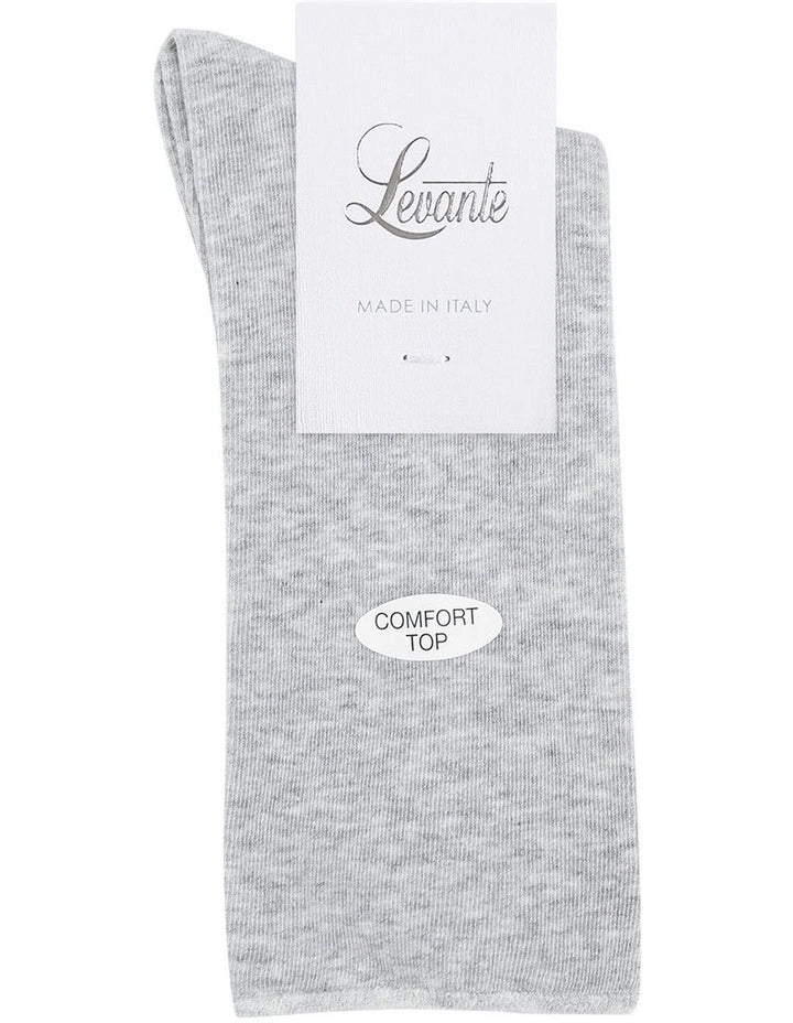 Levante Comfort Top Grey Cotton Socks