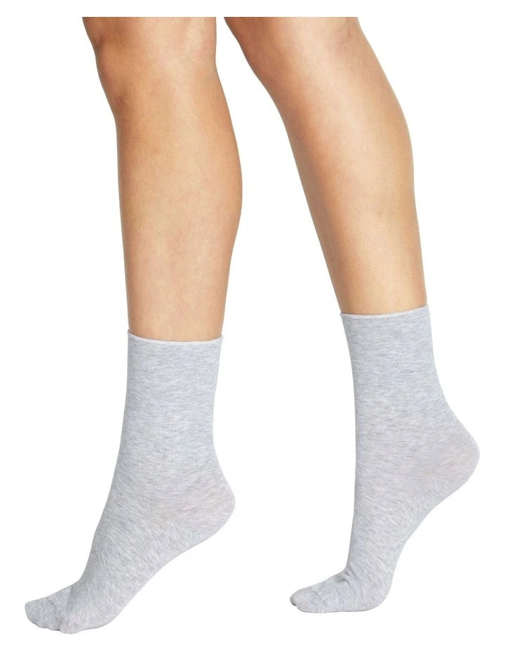 Levante Comfort Top Grey Cotton Socks