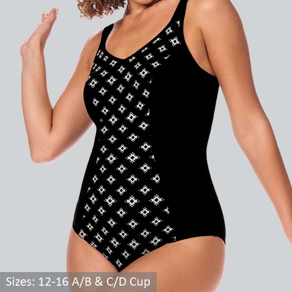 Capri Lingerie Sleepwear & Swimwear Launceston Tasmania Amoena Palermo Mastectomy One Piece Swimsuit Bathers