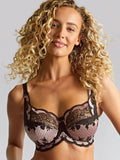 Panache Clara Pink Black lace Bra Capri Launceston Lingerie Sleepwear & Swimwea