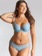 Capri Lingerie Sleepwear & Swimwear Launceston Tasmania Panache Envy Sky Blue Brazilian Brief