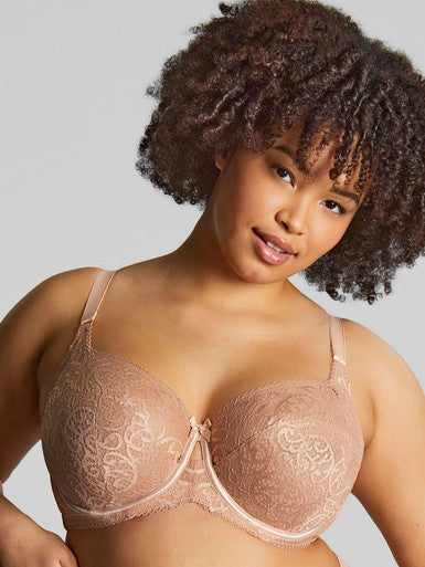 Capri Lingerie, Sleepwear & Swimwear Launceston Tasmania Sculptresse Estel Honey Lace Full Cup Bra