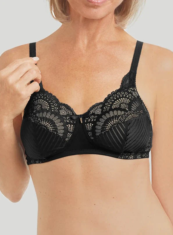 Amoena Karolina soft cup Wire free Black/Sand/ Pink/ Blue Bra