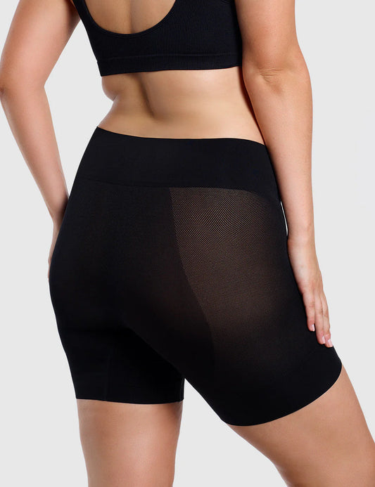 Ambra  Black Curvesque Anti Chafing Short