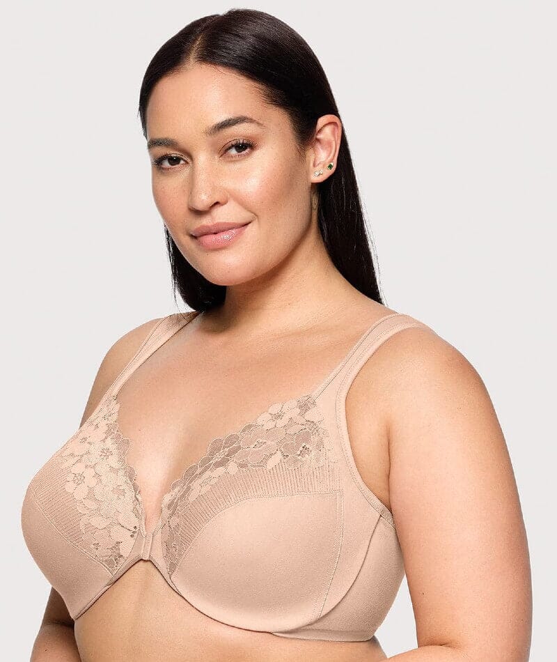 Glamorise Cotton Front Closing 1241 Wonderwire Bra