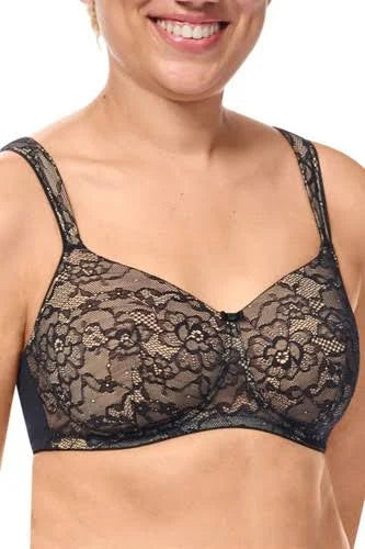 Capri Lingerie Sleepwear & Swimwear Launceston Tasmania Amoena Camilla Wire free Padded Black Bra