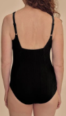 Capri Lingerie Sleepwear & Swimwear Launceston Tasmania Amoena Treviso Wire free Deep Emerald / Black Swimsuit Mastectomy
